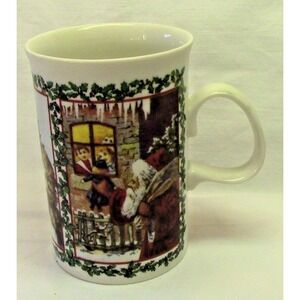 Dunoon Merry Christmas Santa Claus Coffee Cup Mug Scotland Checking List